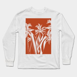 Palms sunset surf waves Long Sleeve T-Shirt